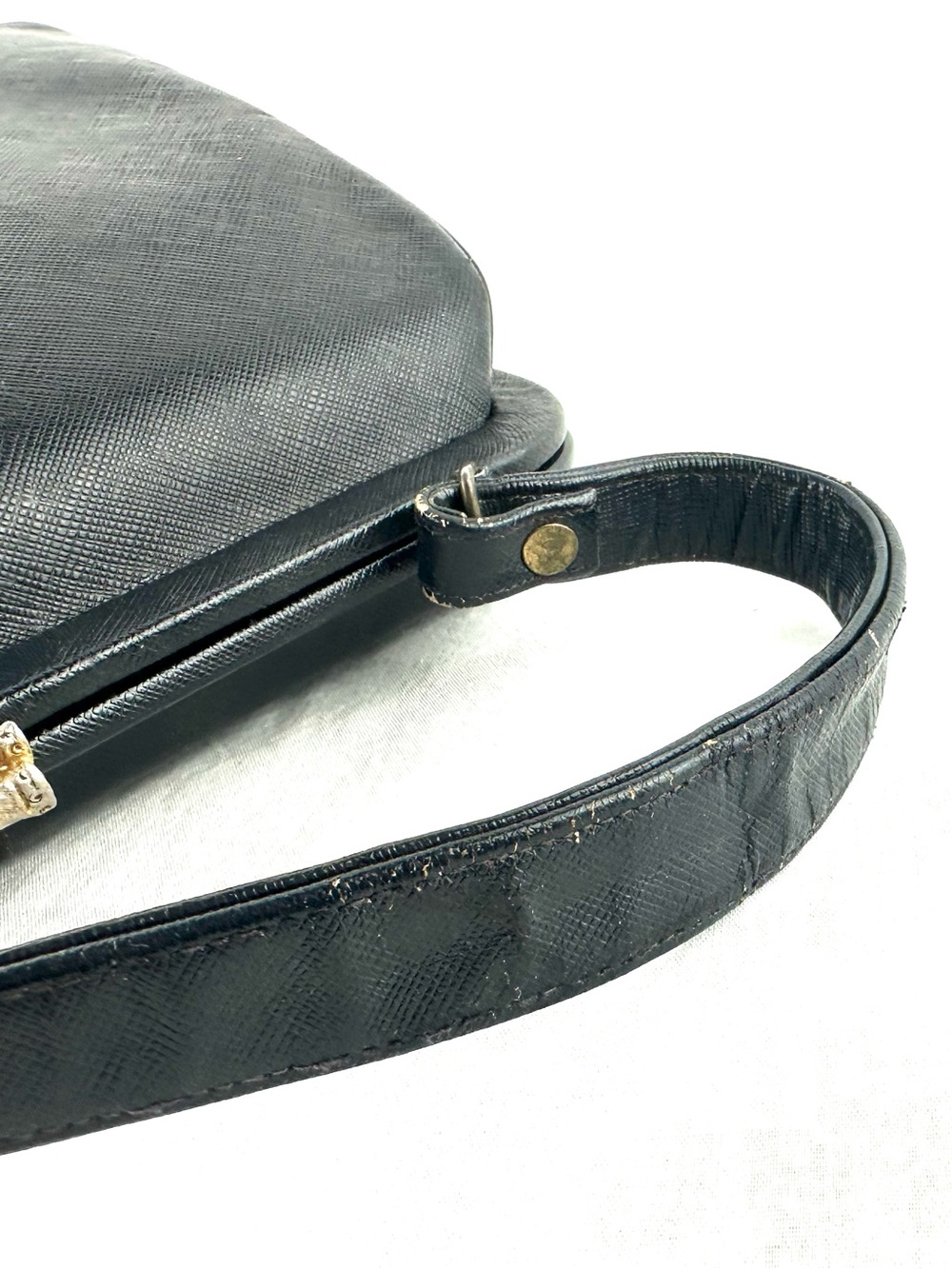Vintage 1950s Creations by International Black Leather Top-Handle Bag - Picture 11 of 16